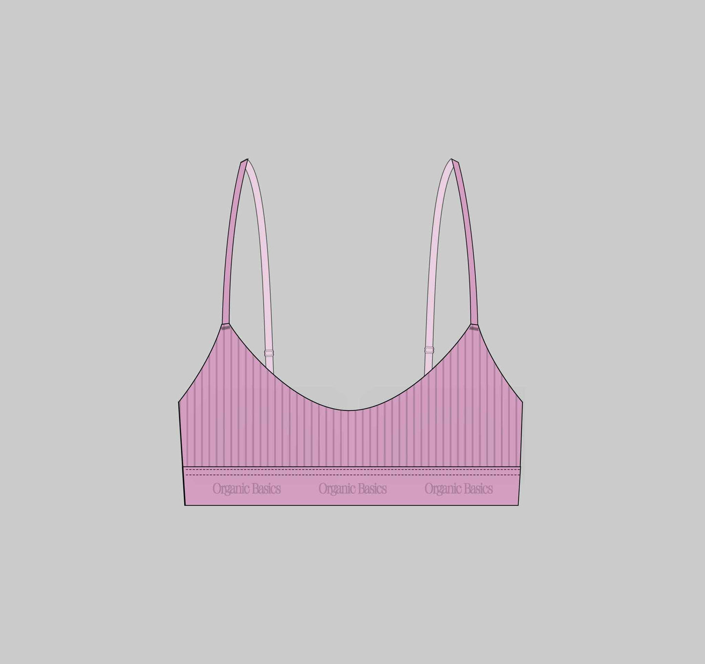 Core Rib Open Back Scoop Bralette