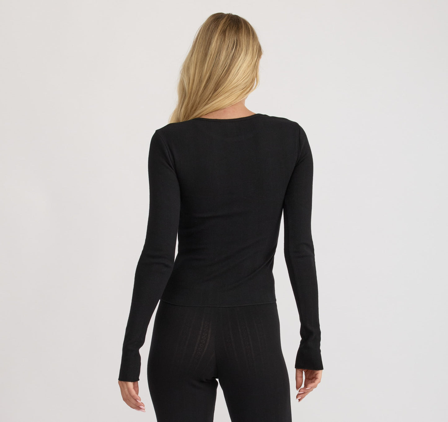 Pointelle Straight Leg Pants