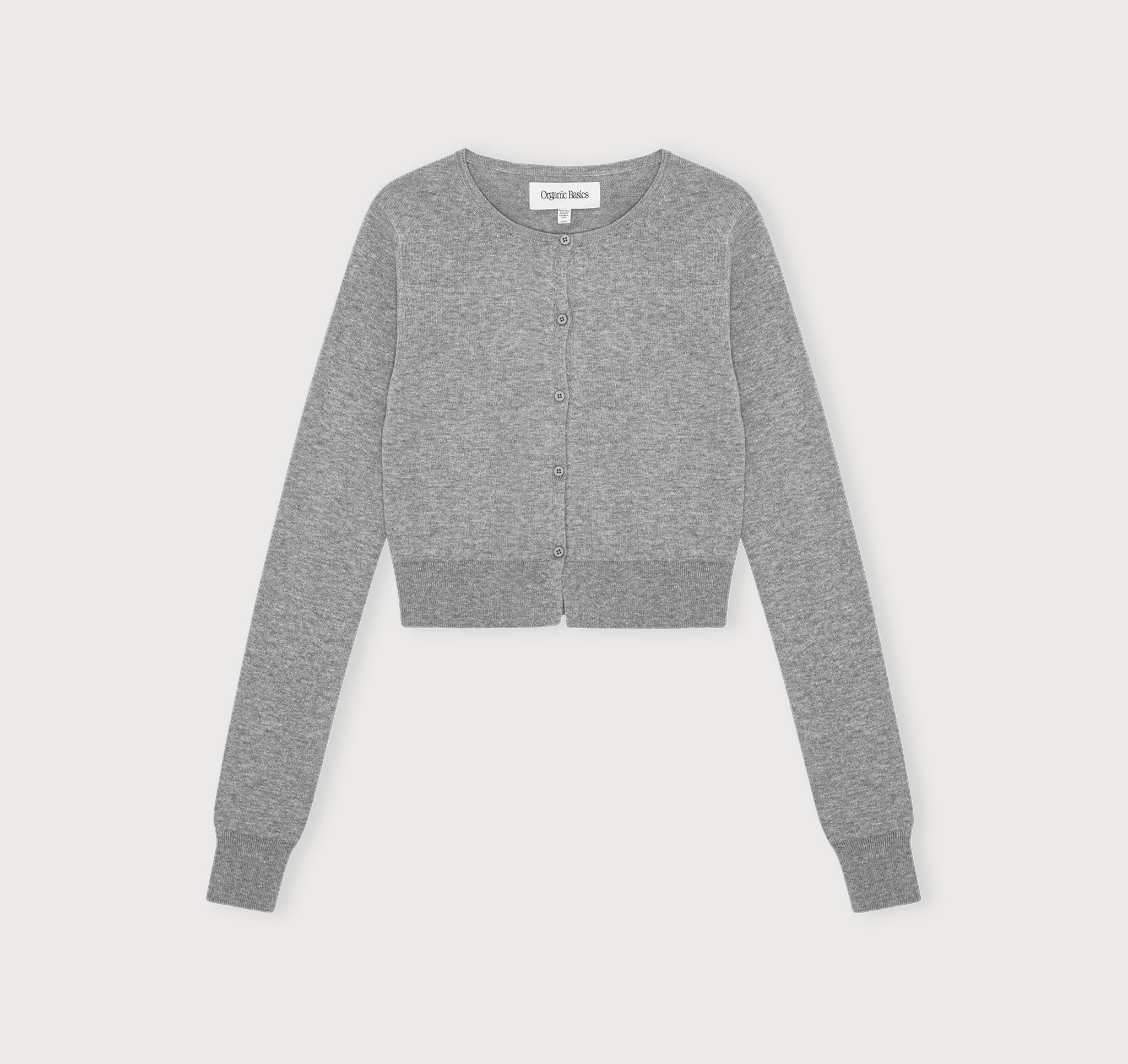 【試着のみ　美品】Round Neck Crop Cardigan Fine Knit Cropped Cardigan | Only € 75 | Organic Basics