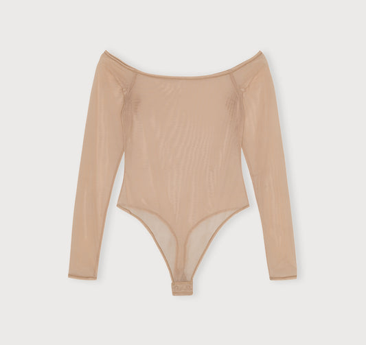 Mesh Off-Shoulder Bodysuit