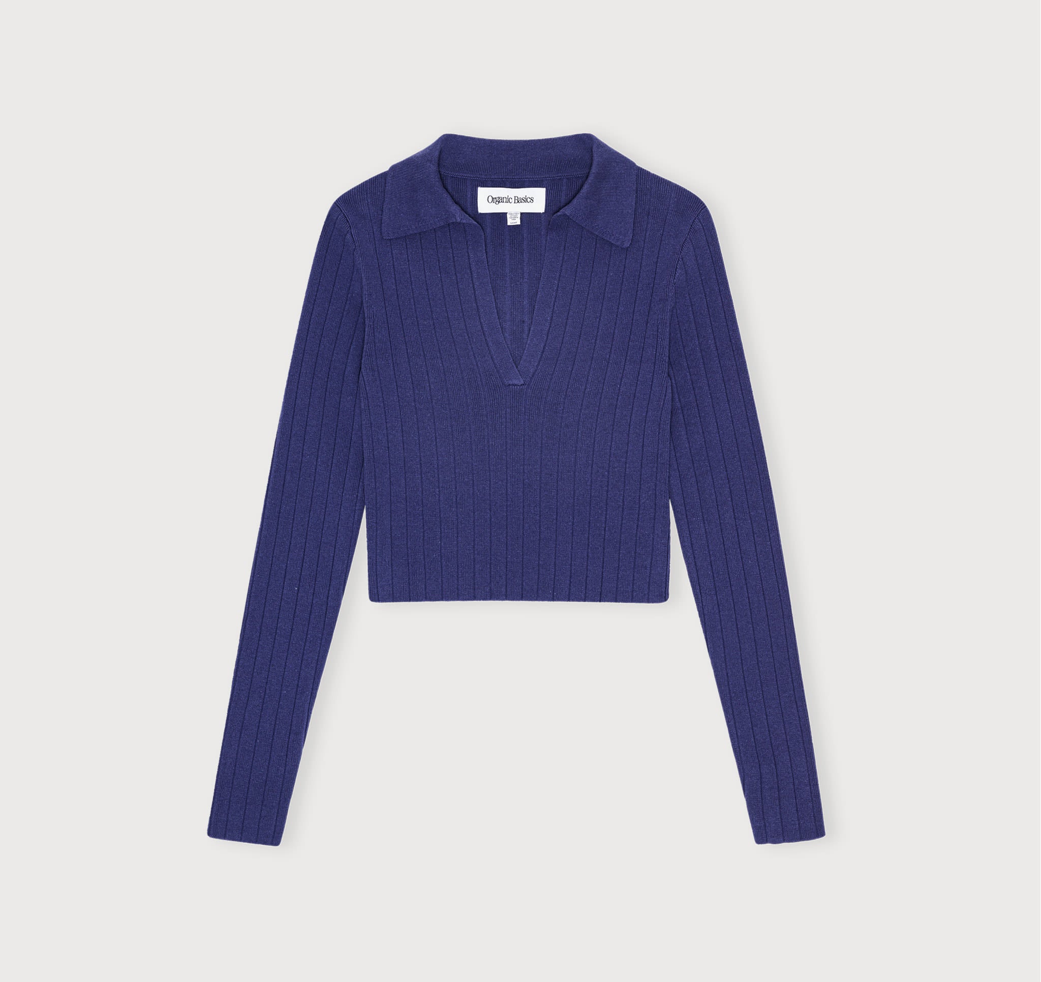 Soft Knit Rib V-Neck Polo | Only € 79 | Organic Basics