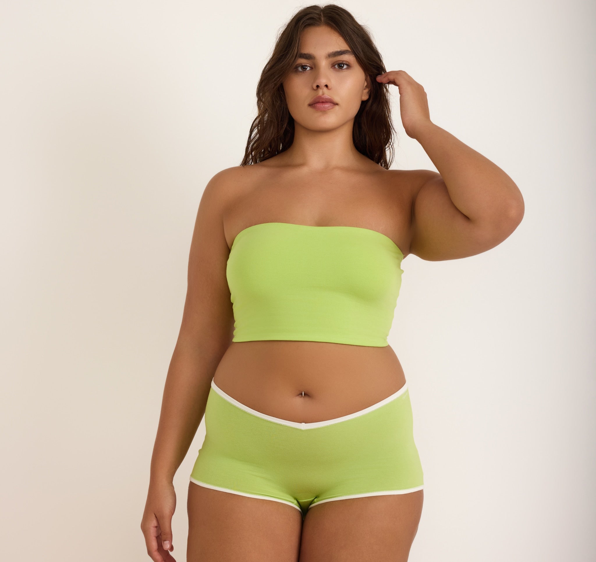 tube top with flowy bottom