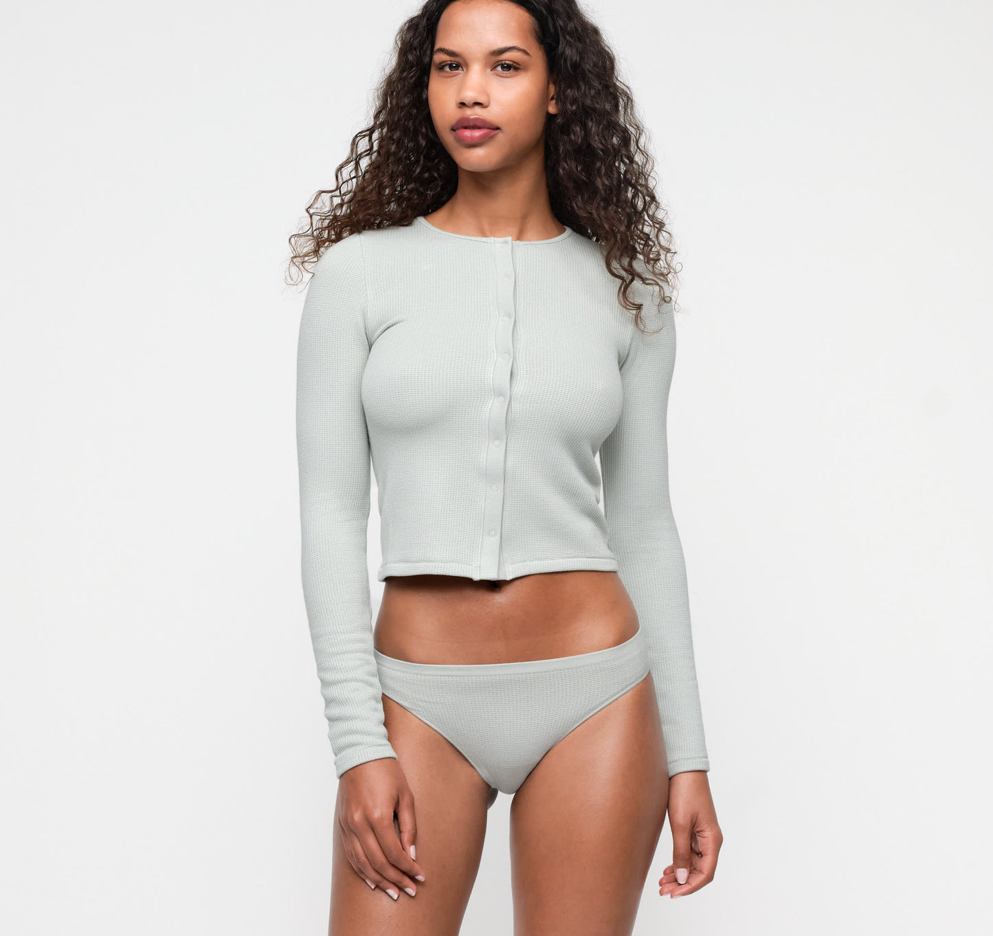 Seamless Waffle Cardigan
