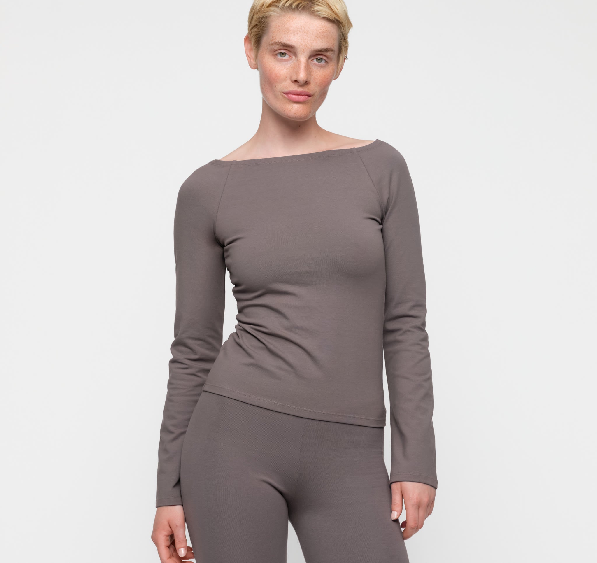 Core Boat Neck Long Sleeve - Black | Only €42 | Organic Basics