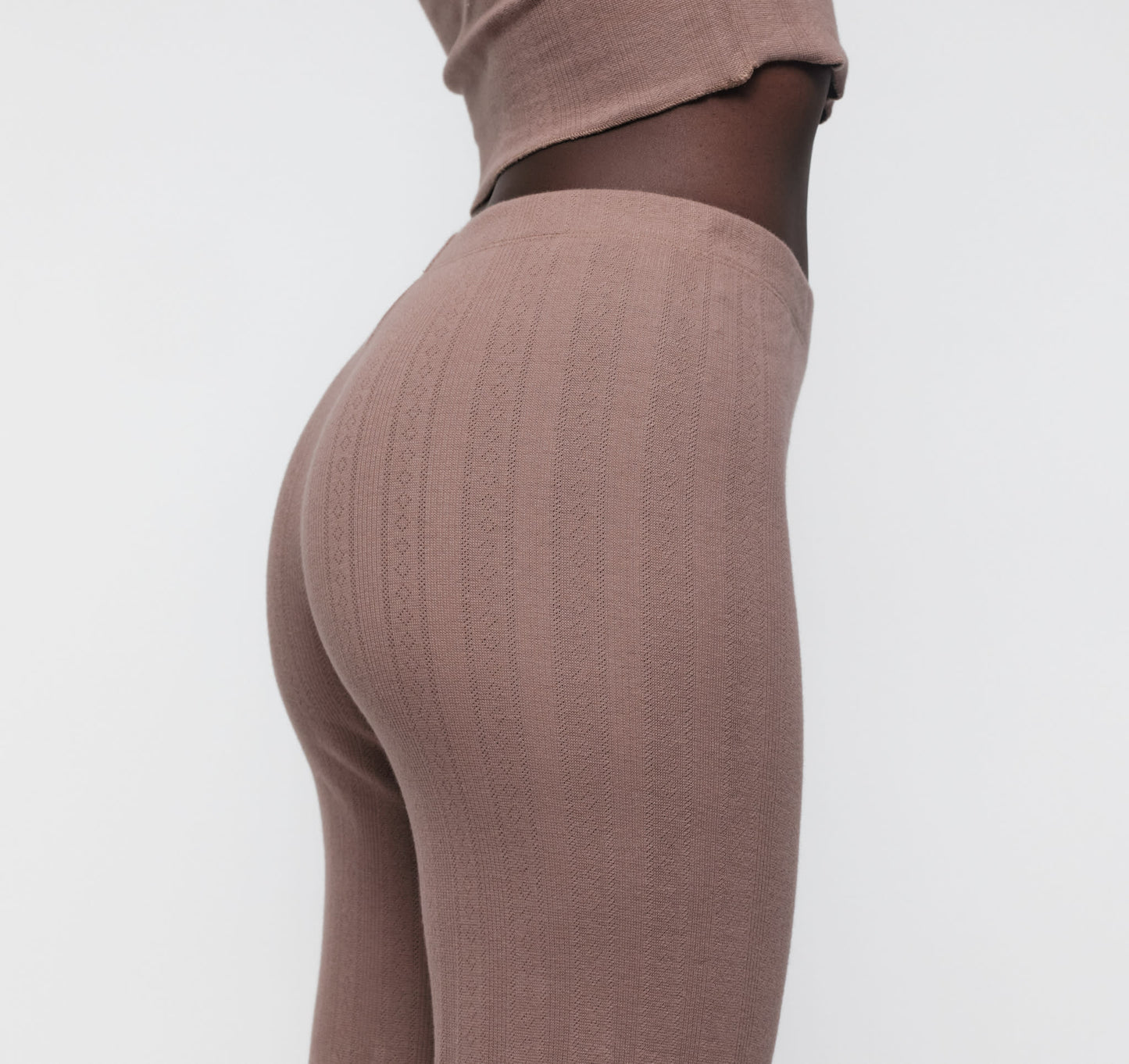 Pointelle Straight Leg Pants