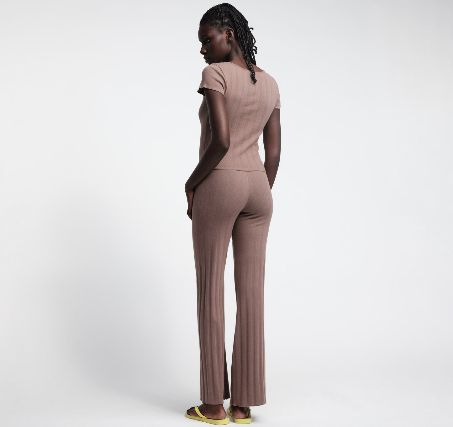 Pointelle Straight Leg Pants