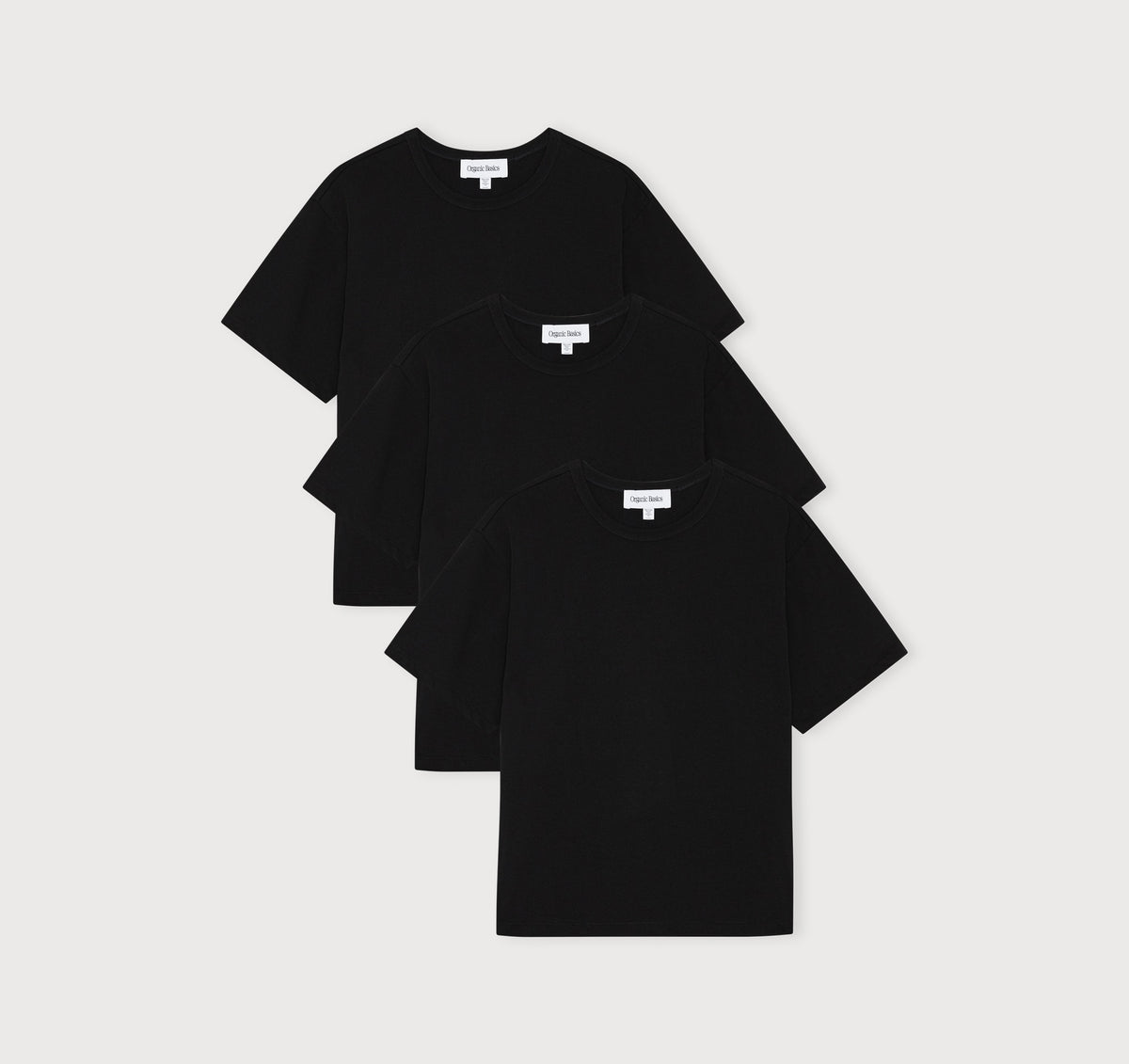 True Extra Heavy Boxy Tee 3-Pack - Black – organic cotton