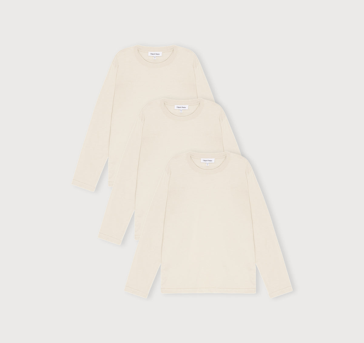 True Heavy Boxy Fit Long Sleeve Tee 3-Pack - Sandstone – organic cotton