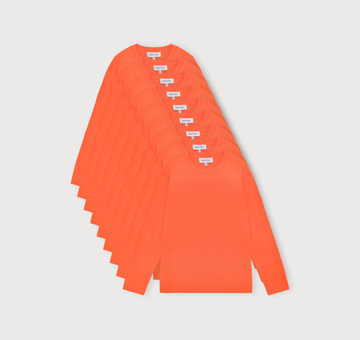 True Heavy Boxy Fit Long Sleeve Tee 9-Pack - Tangerine – organic cotton