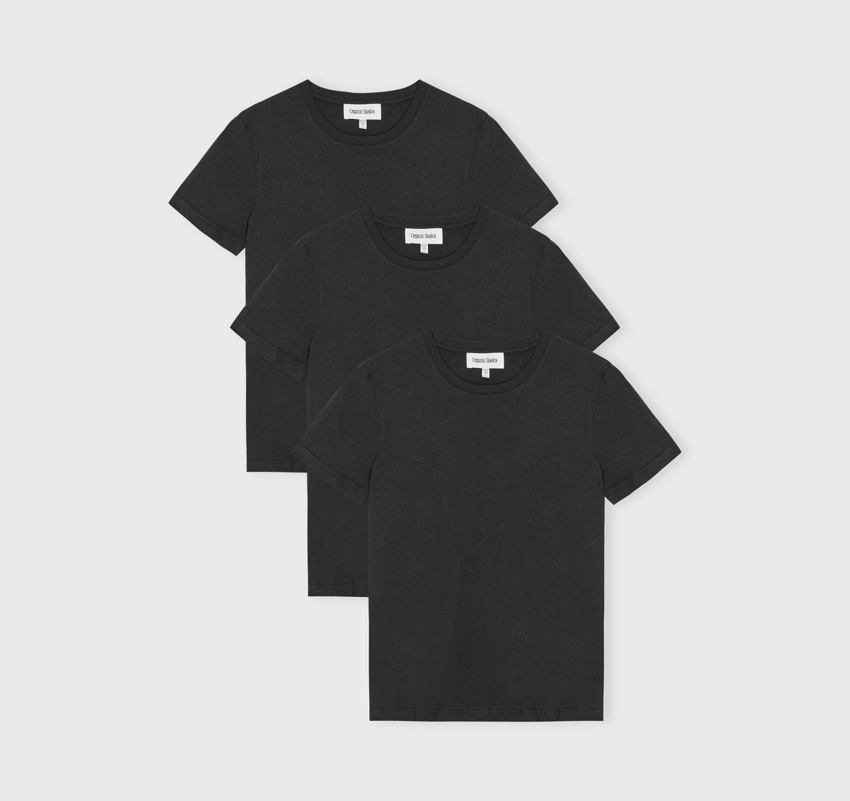 True Heavy Regular Fit Tee 3-Pack - Black – organic cotton