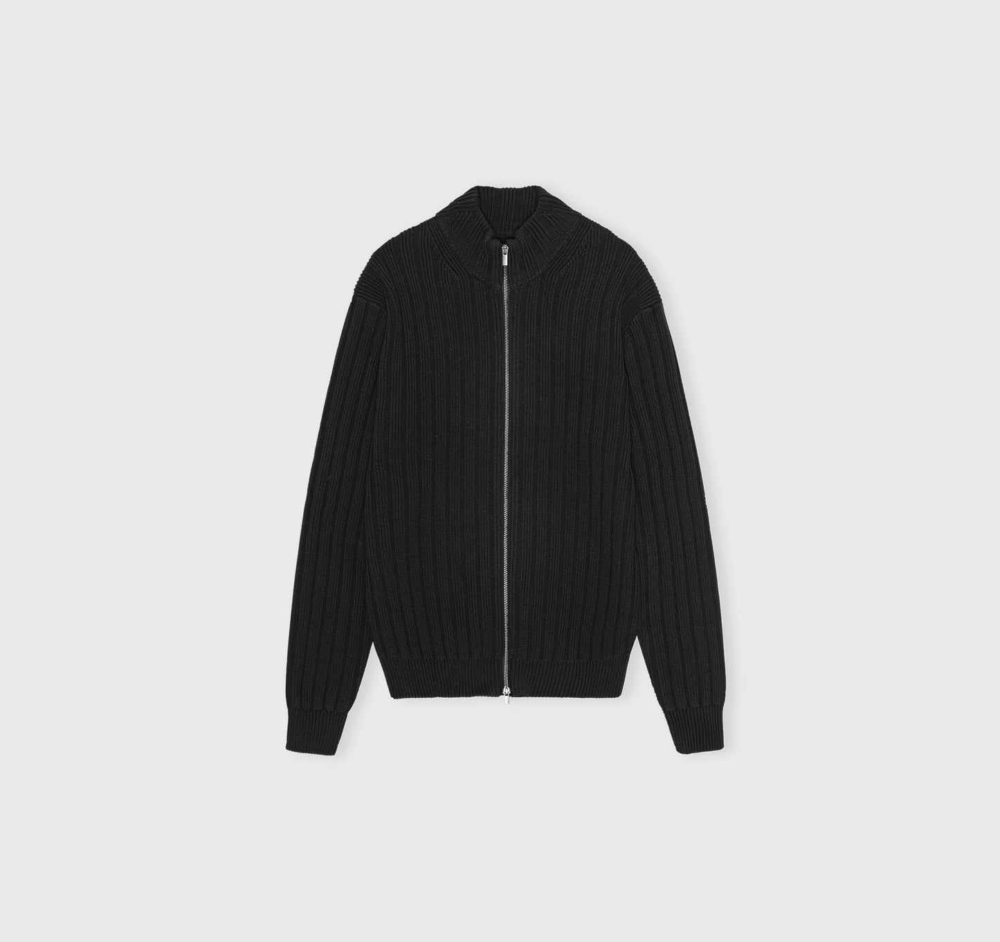 Soft Knit Rib Zip Track Jacket
