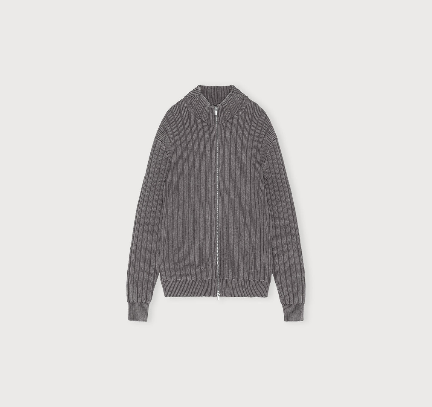 Soft Knit Rib Zip Track Jacket