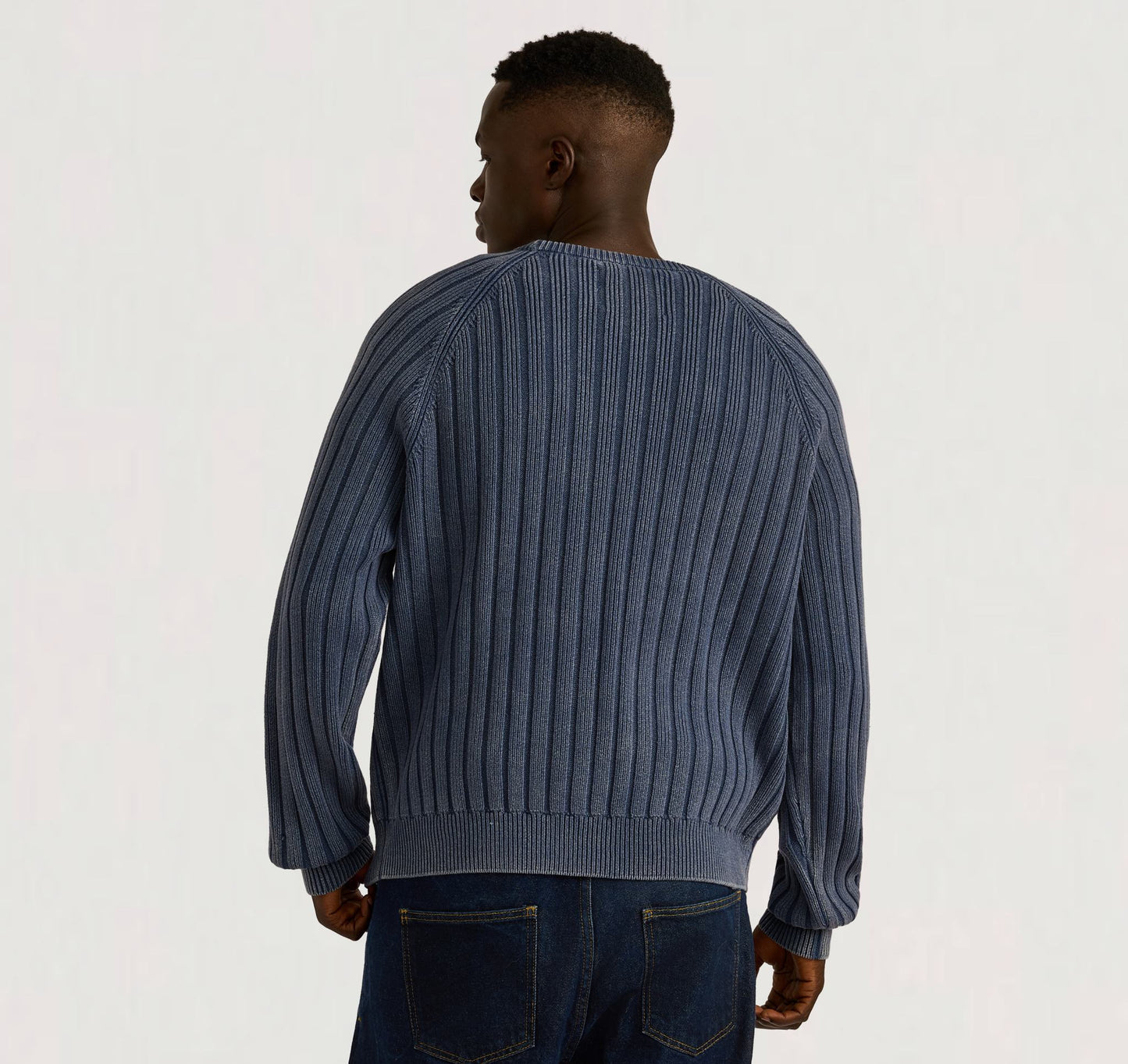 Soft Knit Rib Raglan Sweater