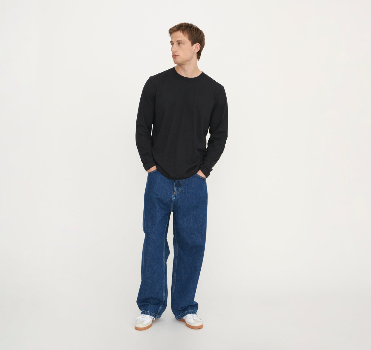 True Boxy Fit Long Sleeve Tee 6-Pack - Black – organic cotton – view 3