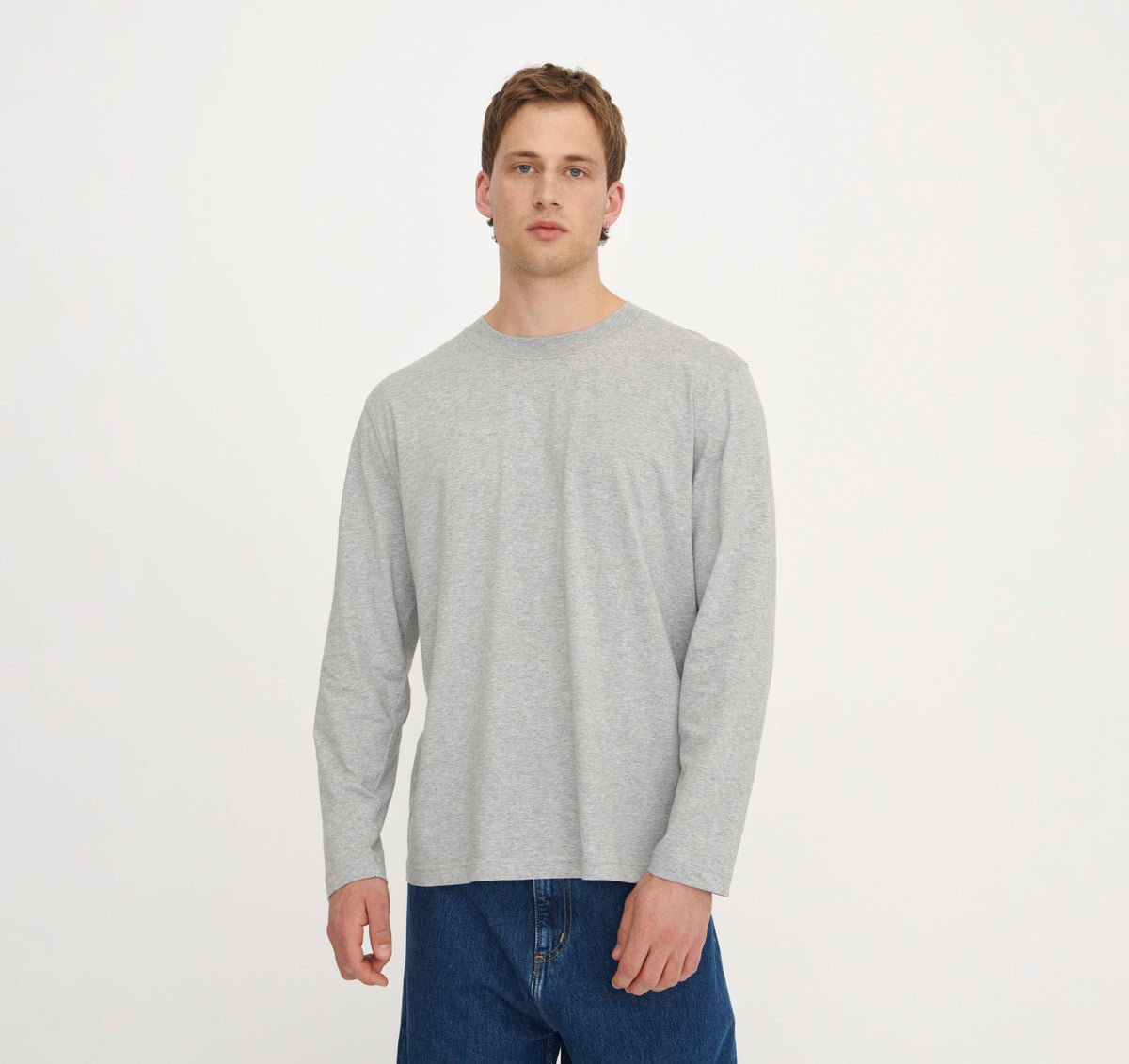 True Boxy Fit Long Sleeve Tee 9-Pack - Grey Melange – view 2
