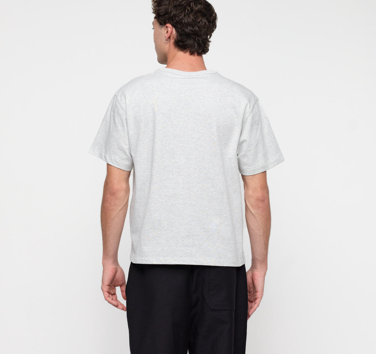 True Extra Heavy Boxy Tee 6-Pack - Misty Grey Melange – organic cotton – view 3
