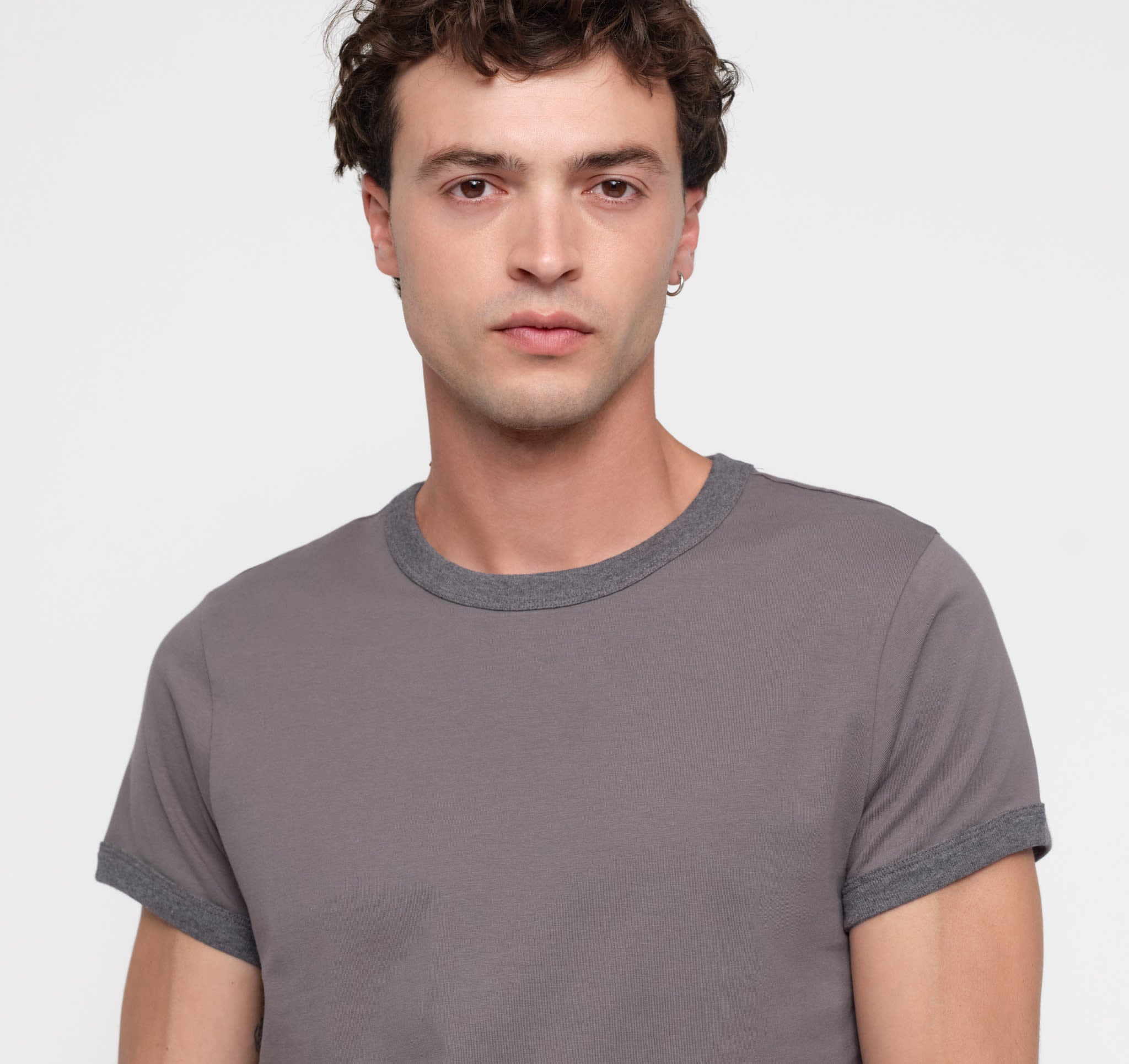 True Heavy Ringer Tee - Pavement | Only €40 | Organic Basics