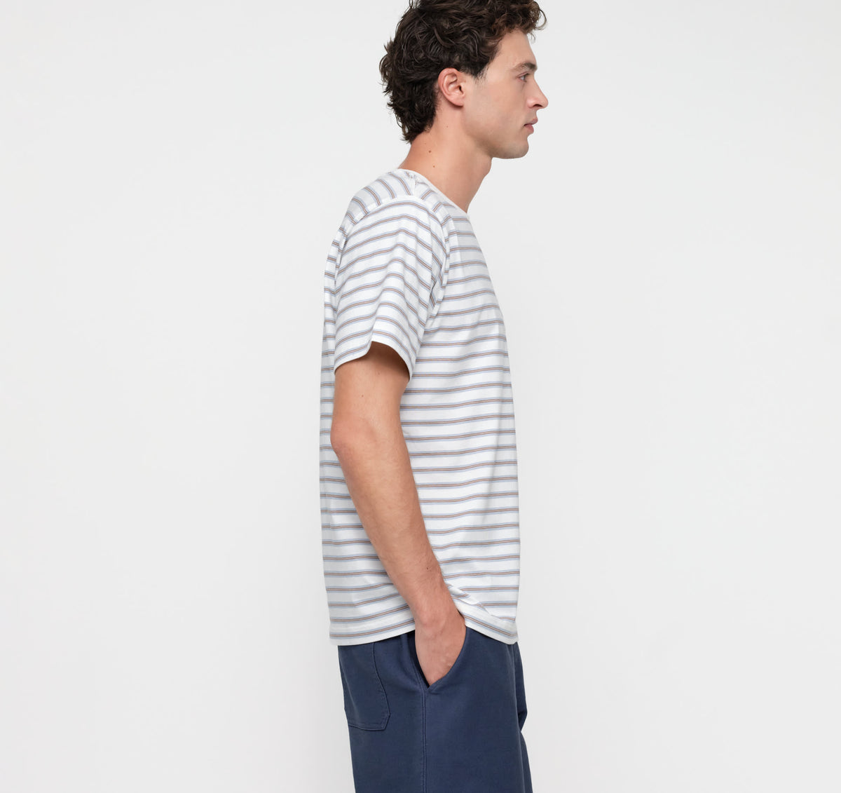 True Heavy Boxy Fit Tee 6-Pack - Steamy Stripe – organic cotton – view 3