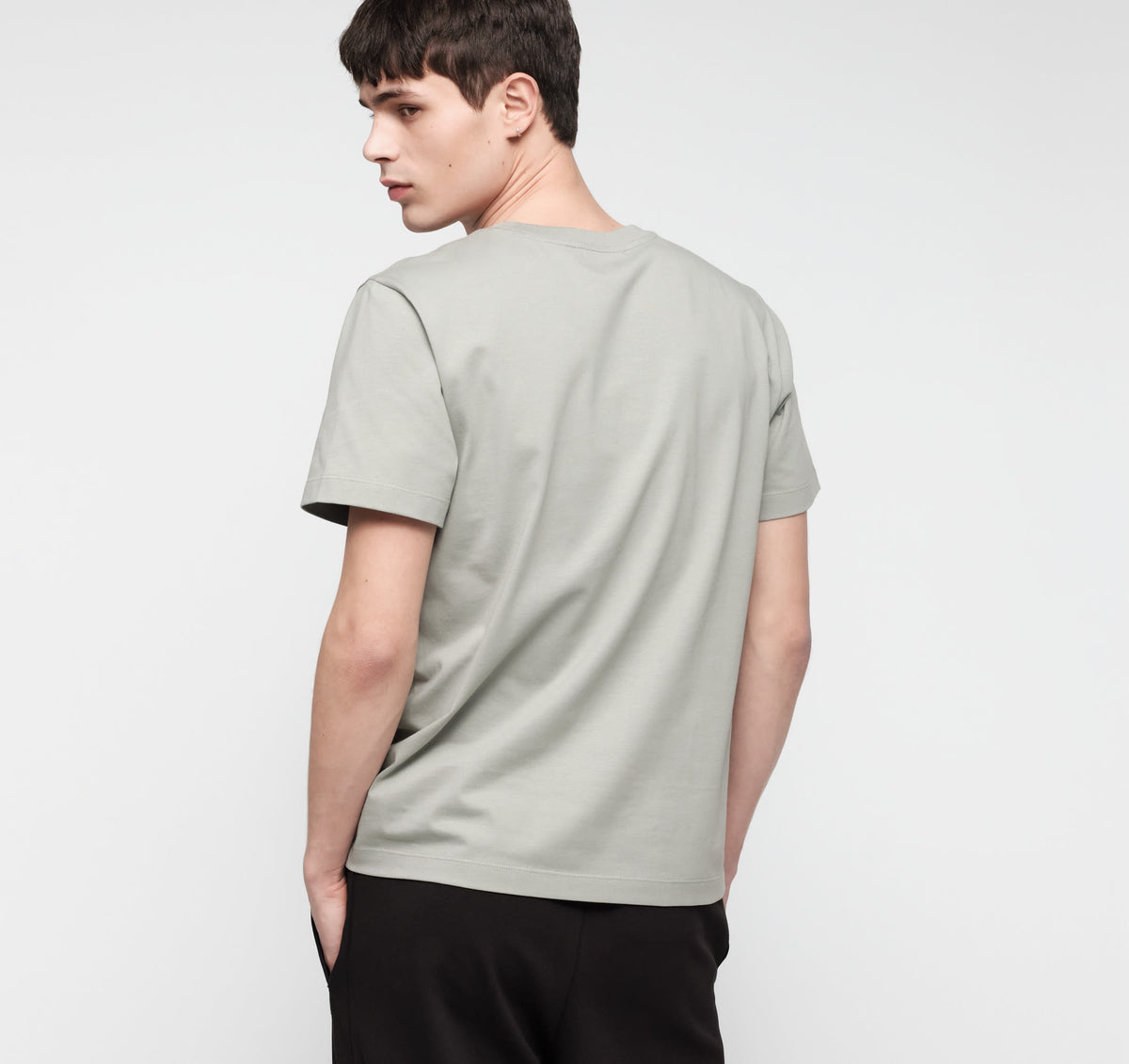 True Heavy Regular Fit Tee 3-Pack - Sage – organic cotton – view 4