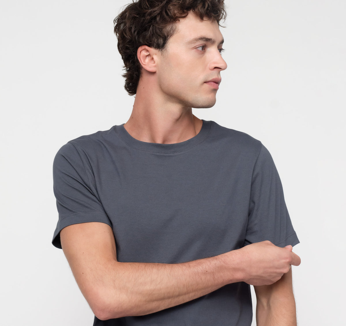 True Heavy Regular Fit Tee 9-Pack - Thunder – organic cotton – view 2