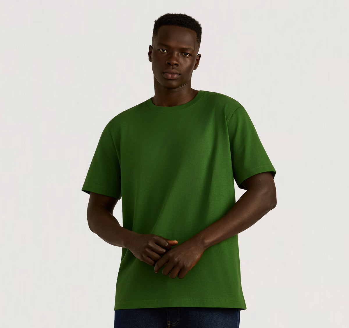 True Heavy Regular Fit Tee 9-Pack - Evergreen – organic cotton – view 2