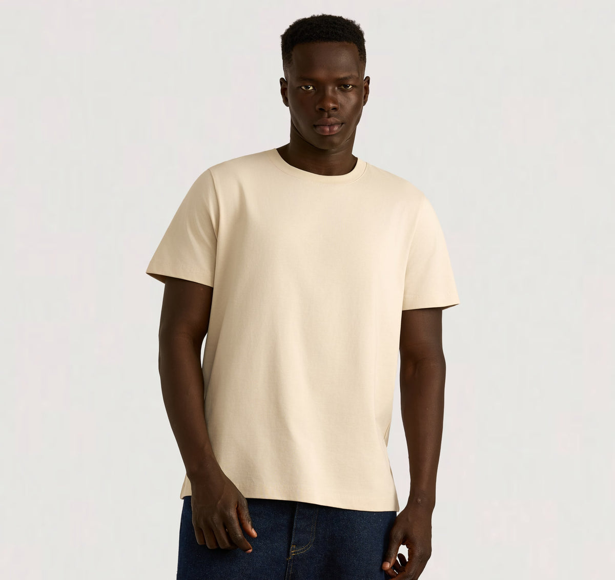True Heavy Regular Fit Tee 6-Pack - Sandstone – organic cotton – view 2