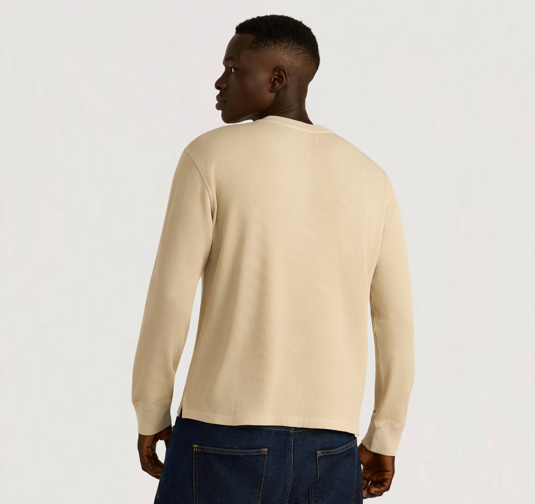 Waffle Henley Long Sleeve | Only € 25 | Organic Basics