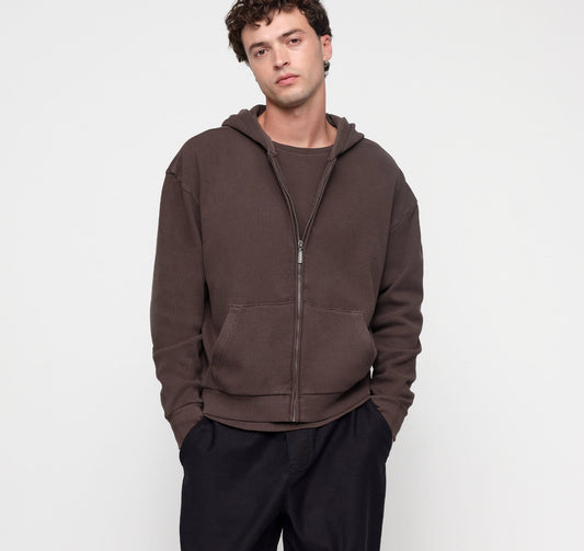 Waffle Zip Hoodie