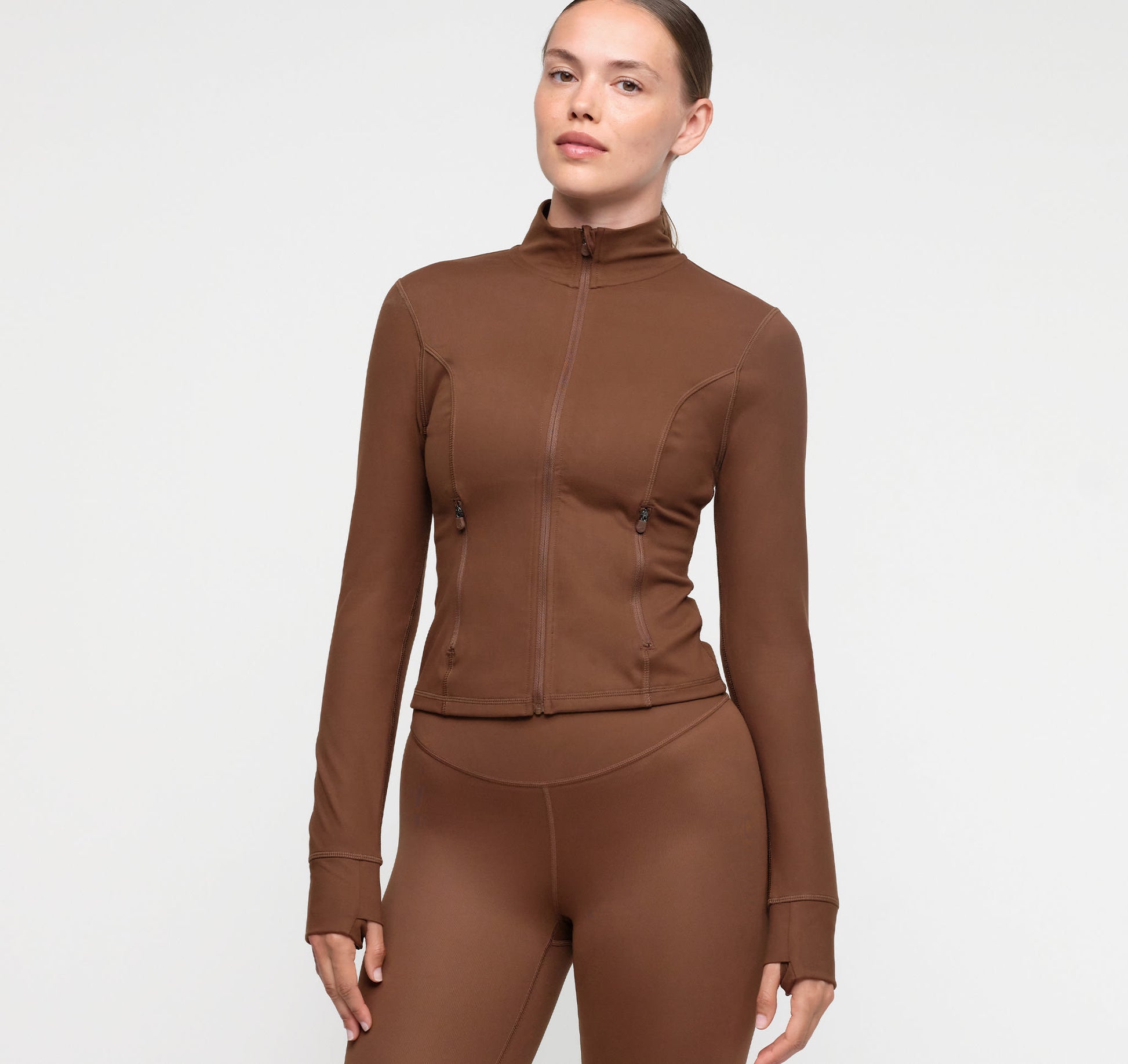 Active Zip Jacket - Walnut
