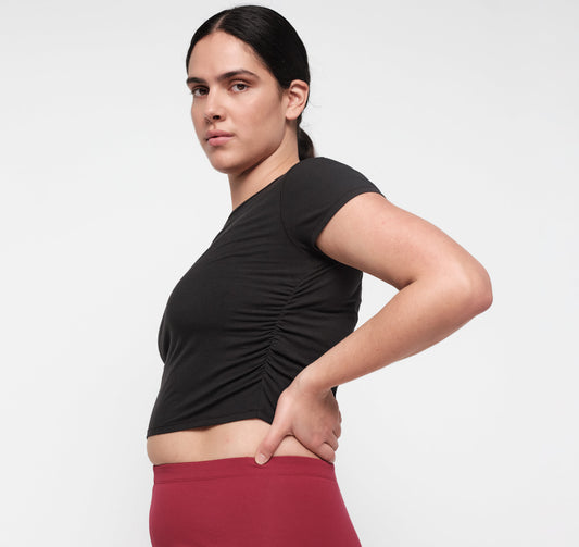Active Rib Ruched Tee