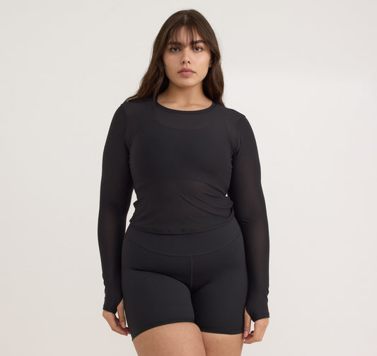 Active Mesh Long  Sleeve Tee