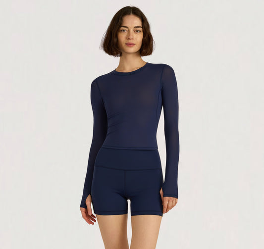 Active Mesh Long  Sleeve Tee