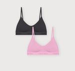 Core Rib Open Back Scoop Bralette 2-Pack