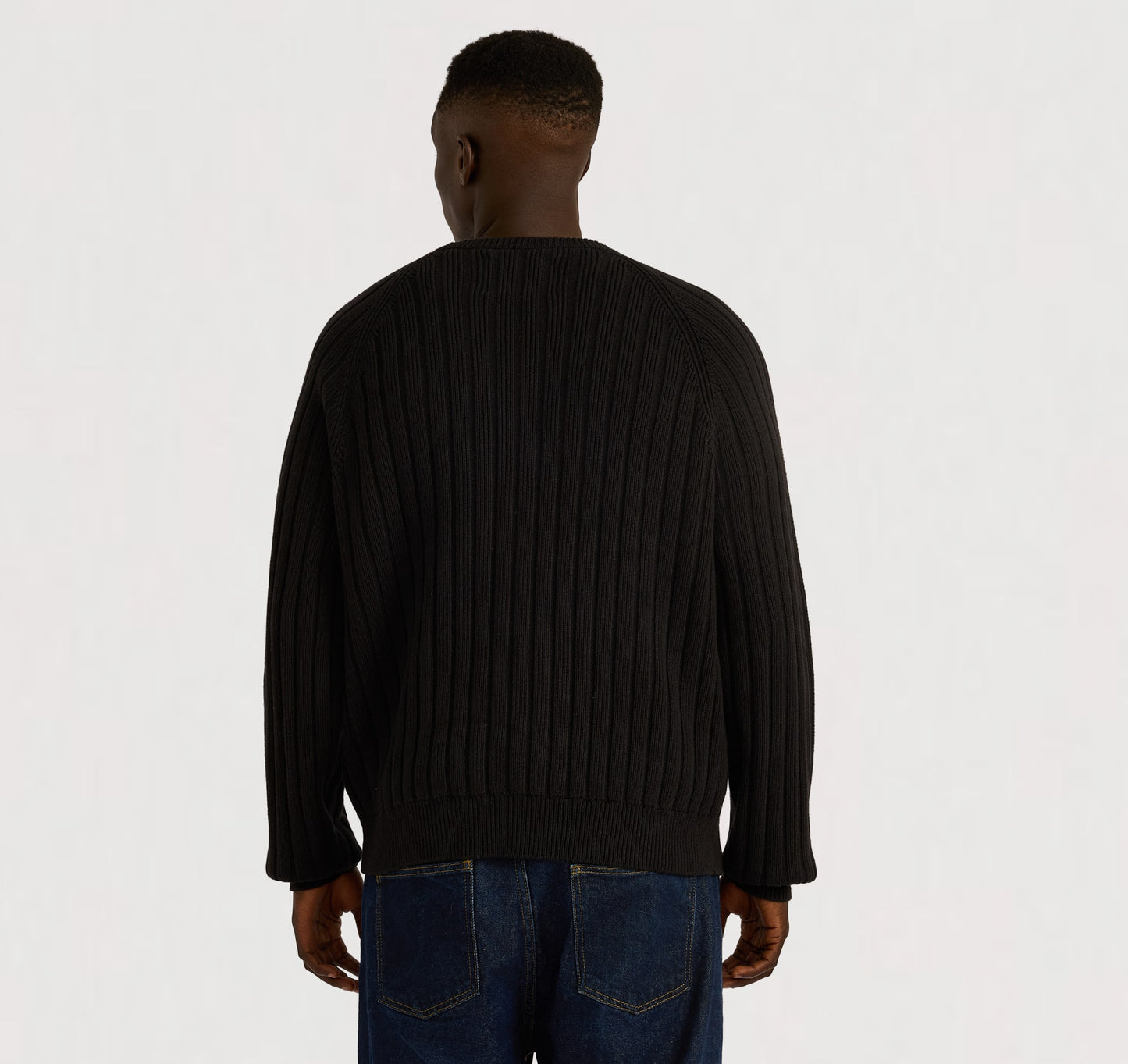 Soft Knit Rib Raglan Sweater