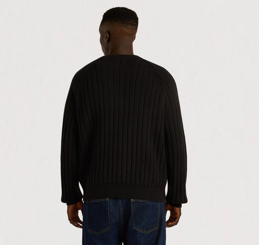 Jersey raglán Soft Knit acanalado