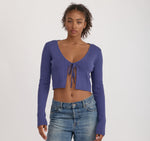Soft Knit Rib Tie Cardigan
