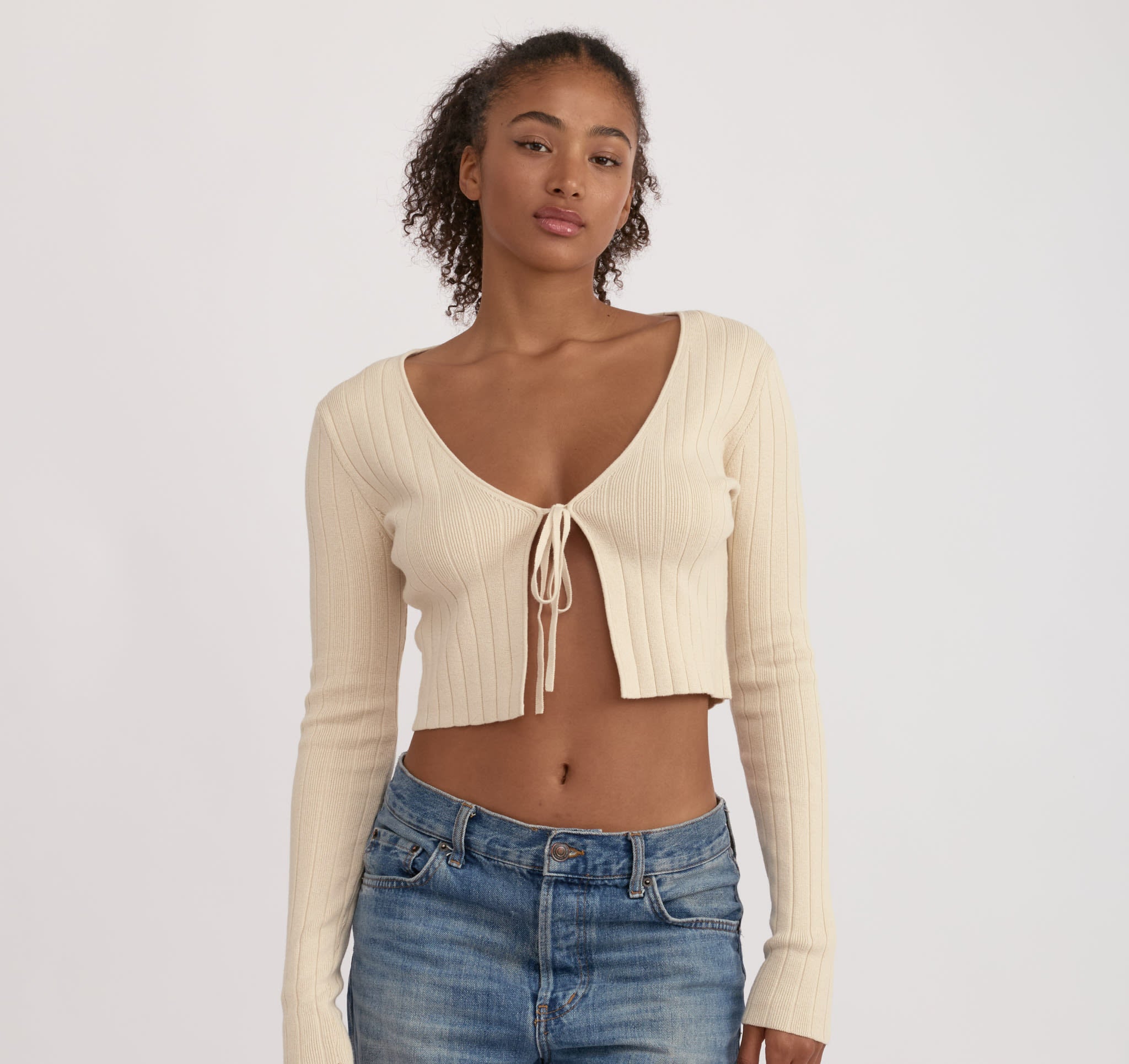 Soft Knit Rib Tie Cardigan | Only € 58 | Organic Basics