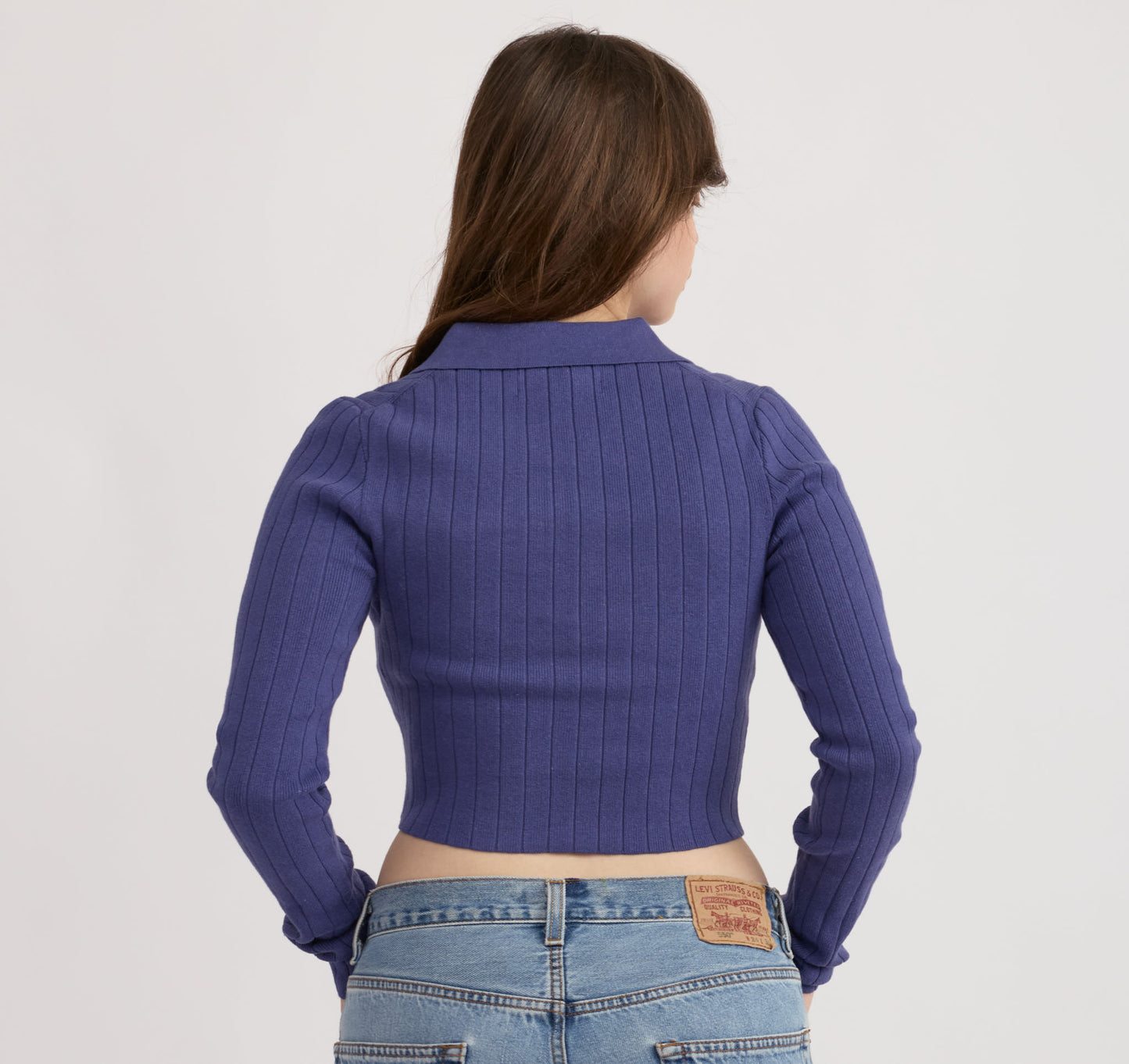 Soft Knit Rib V-Neck Polo