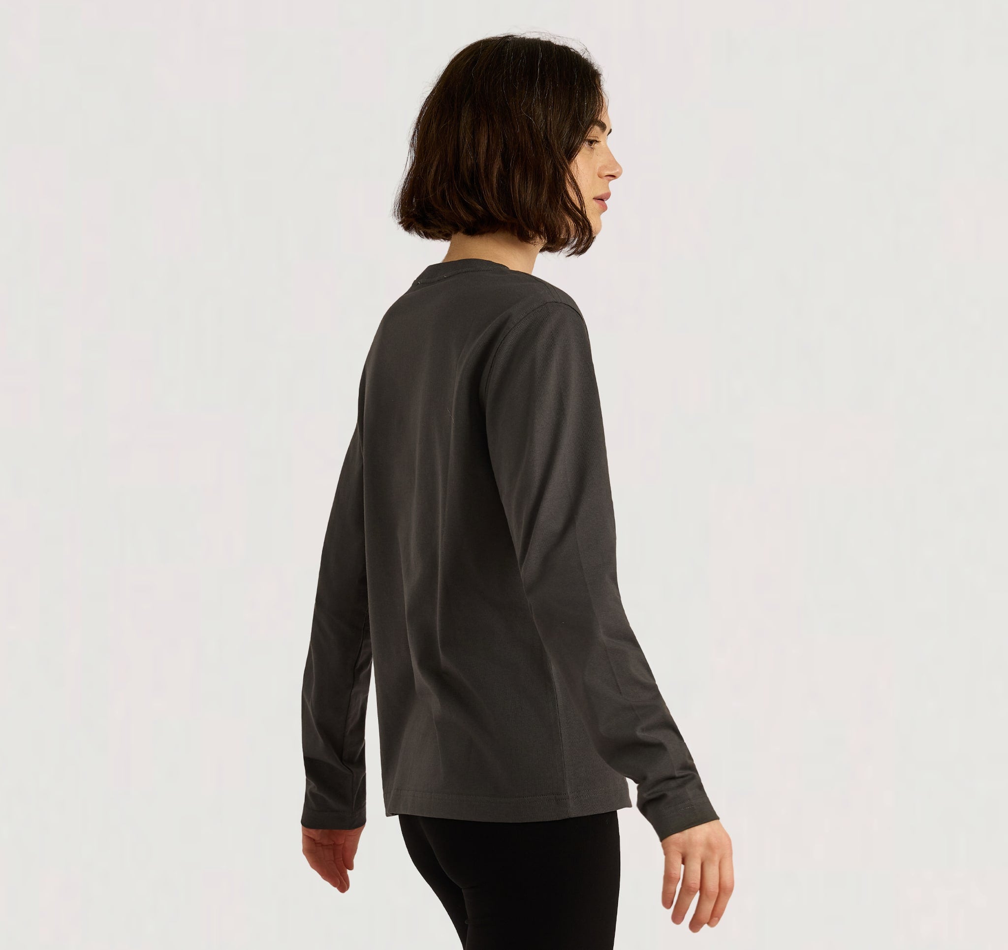 True Heavy Boxy Long Sleeve Tee - Slate | Organic Basics