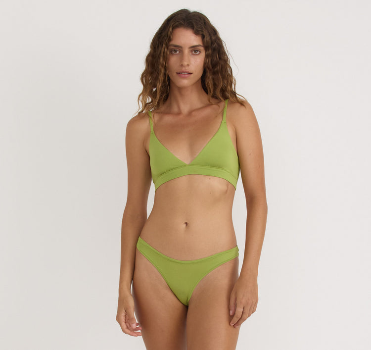 Soft Touch Veil Triangle Bralette - Silver Mist