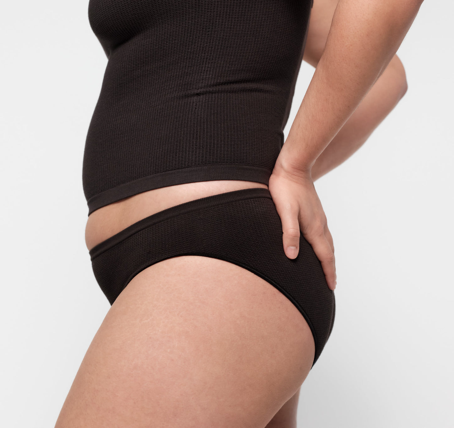 Seamless Waffle High-Leg Briefs