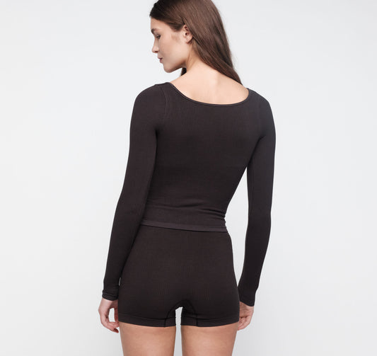 Seamless Waffle Long Sleeve Tee