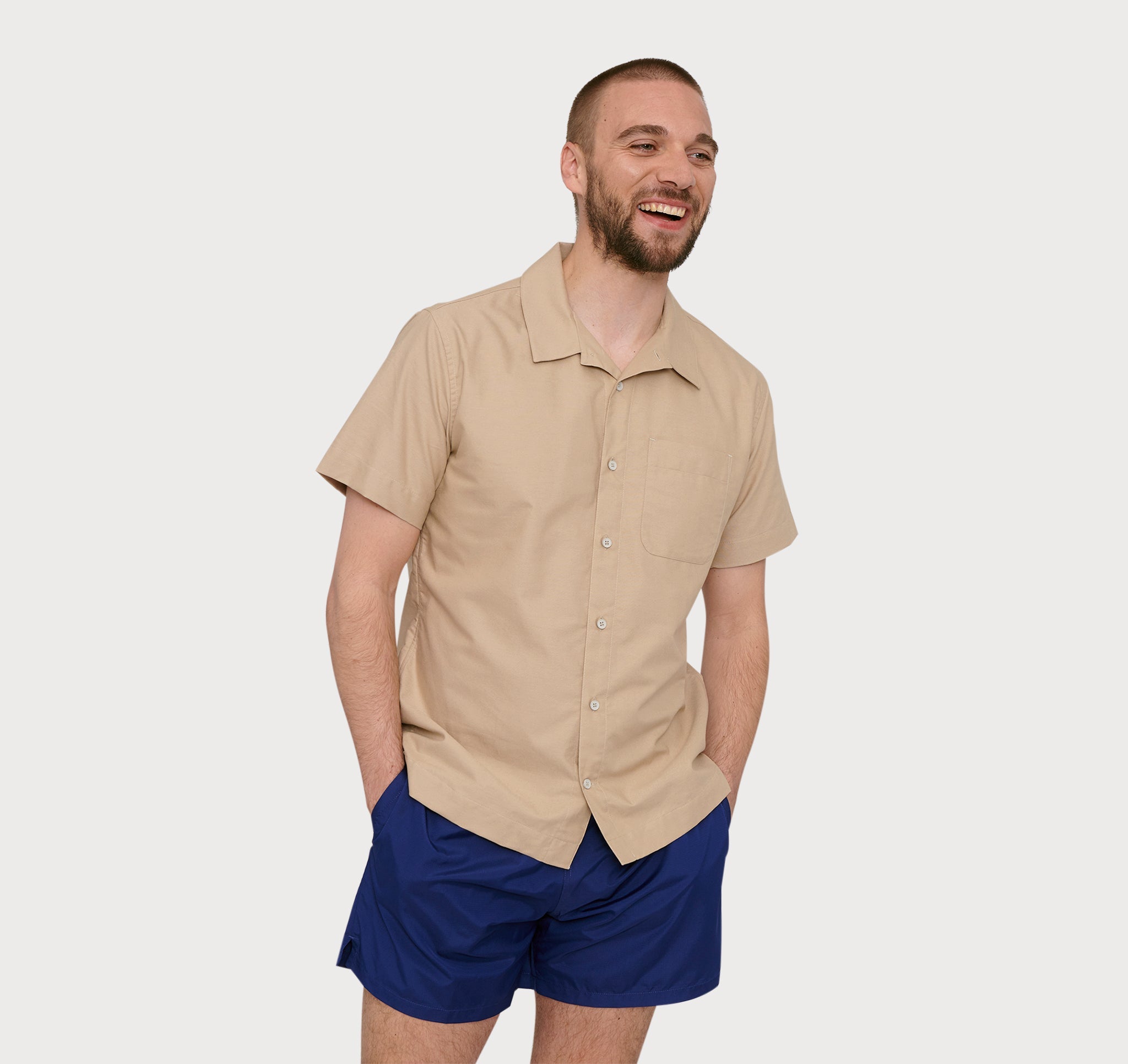 mens button swim shorts