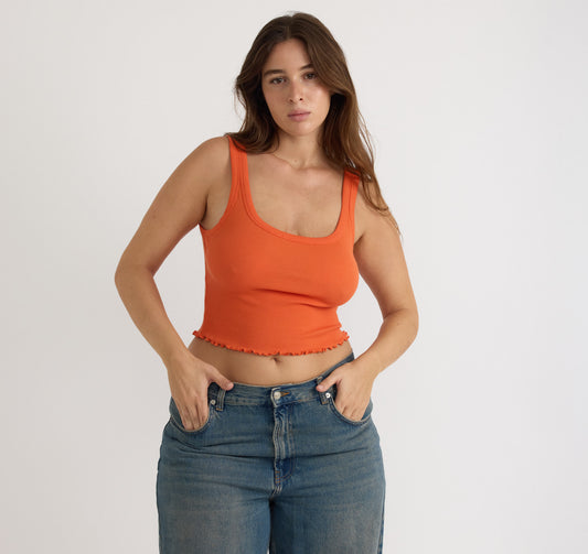 Core Rib Crop Tank Top