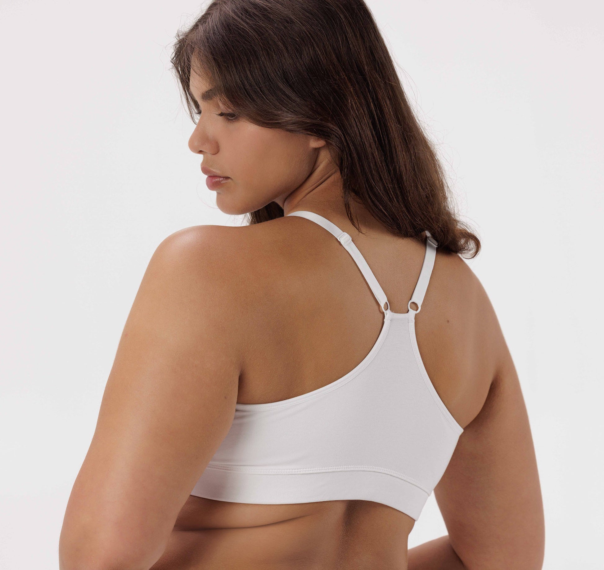 Plus Size Sports Bra for Women Organic Basics Bra 2023 White