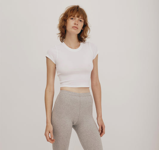 Organic Cropped Leggings in Tencel and Organic Cotton Stretch