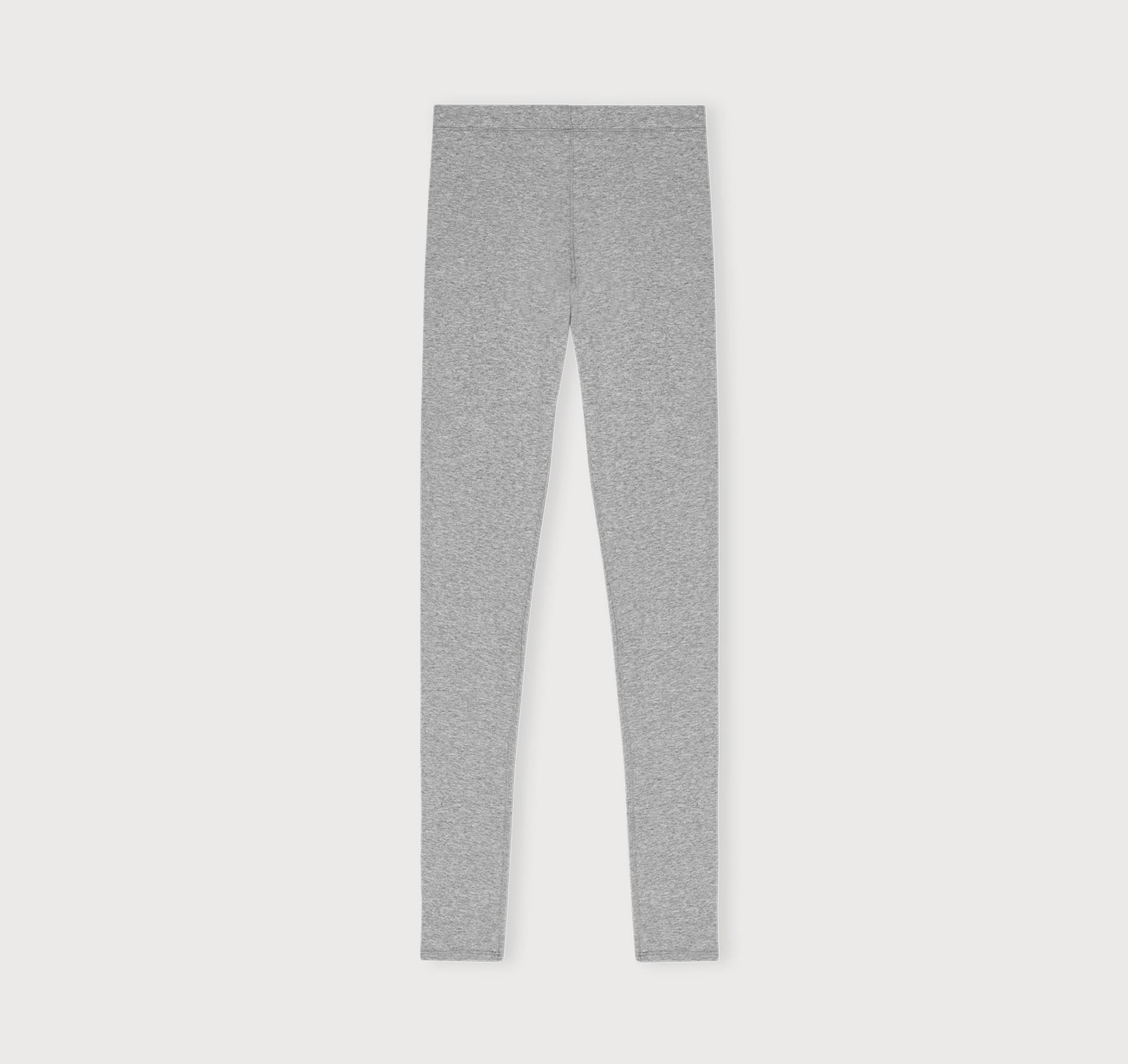 Cotton Jersey Leggings - Light gray melange - Ladies