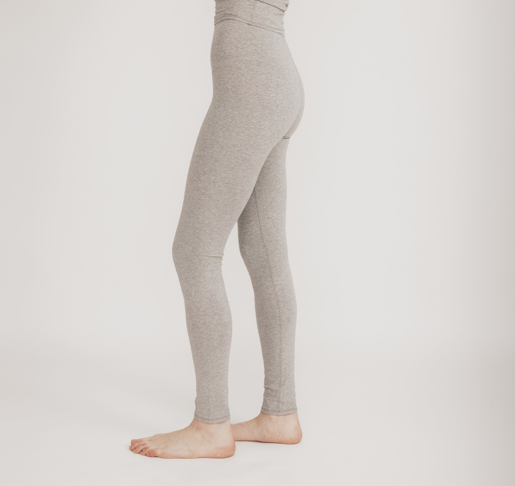 Bodycare Ayaki Grey Melange Textured Thermal Leggings