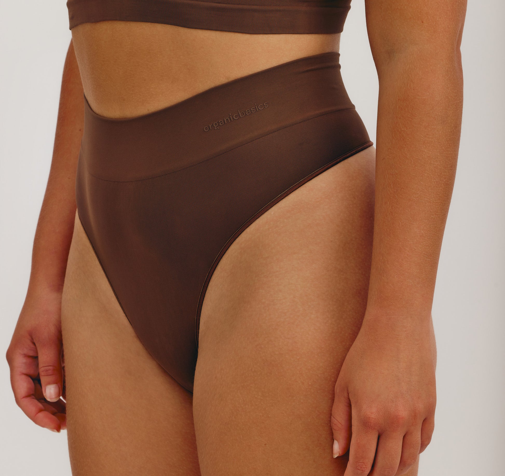 Buy SKIMS Brown Core Control Thong for Women in UAE