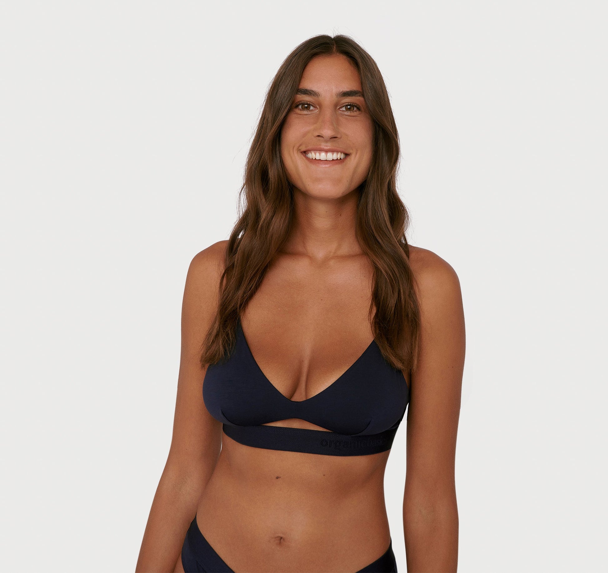 Tactile Comfort French Navy Bralette Top